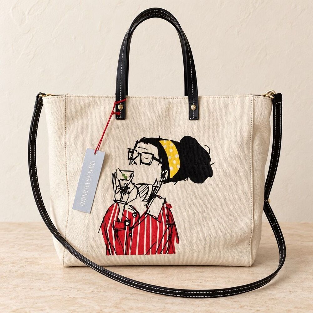 NWT RARE Francis Valentine Large Margaret Kate Spade tribute Face Canvas Tote, $
